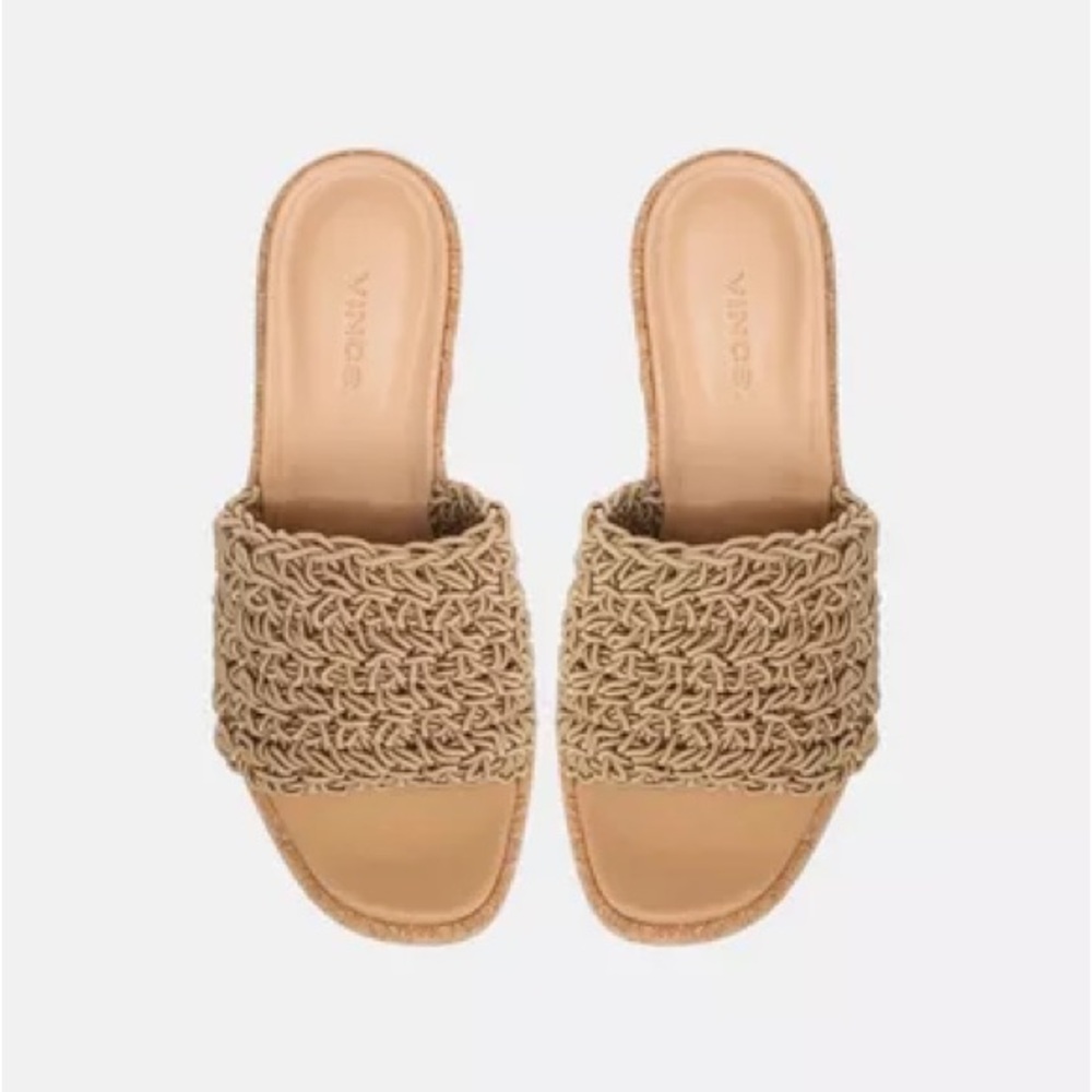 Vince Nicki Crochet Platform Sandal
